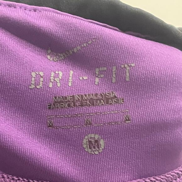 Nike Dri Fit‎ Women Medium Capri Cropped Black Workout Pants Yoga Bike Riding - Picture 7 of 7